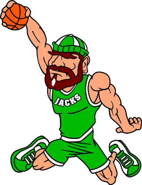 Lumberjacks basketball team mascot full color vinyl sports sticker. Customize on line. Lumberjack BBall